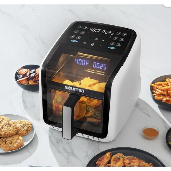Gourmia Panorama 7-QT Digital Air Fryer w/ Panoramic View, Holographic Display,m - Picture 3 of 4